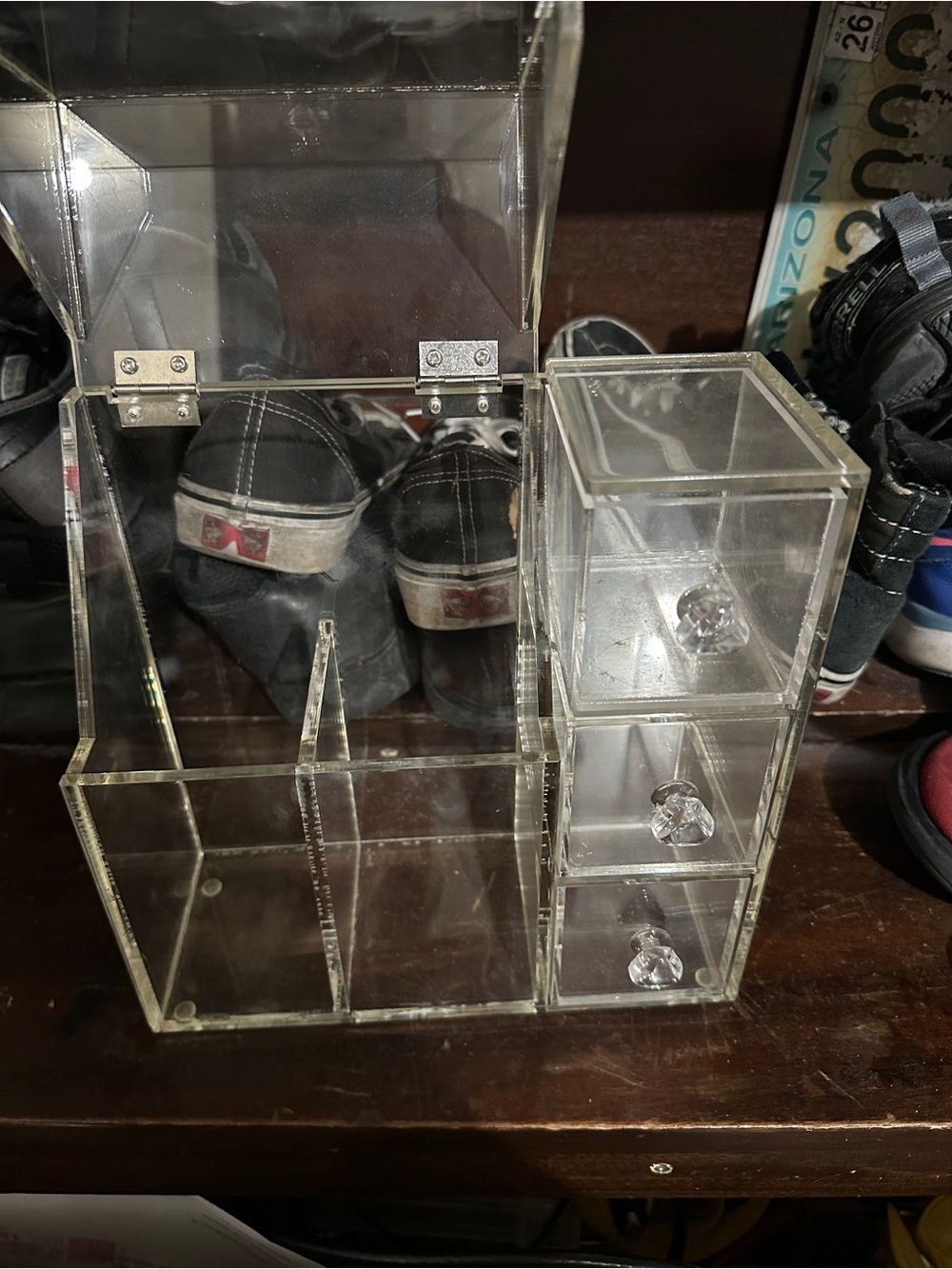 Clear Acrylic Makeup and Accessories Organizer - Transparent